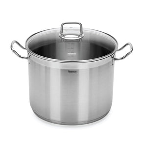 Stockpot 28x21.5 cm / 13.2 LTR with glass lid (stainless steel) - Green Shop Online