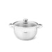 Stockpot Casserole 18 x 10.5cm 2.7 LTR with glass lid stainless steel