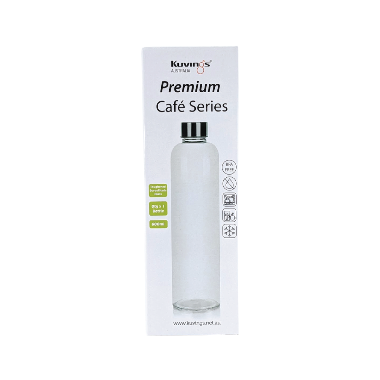 Premium Cafe Series Glass Bottle – 600ml - Green Shop Online