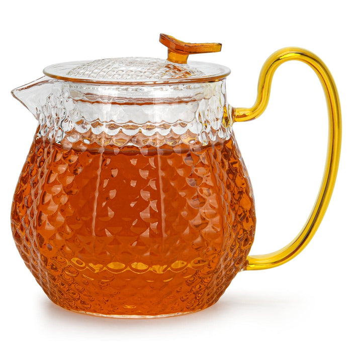 Tea pot 600ml with glass filter borosilicate glass