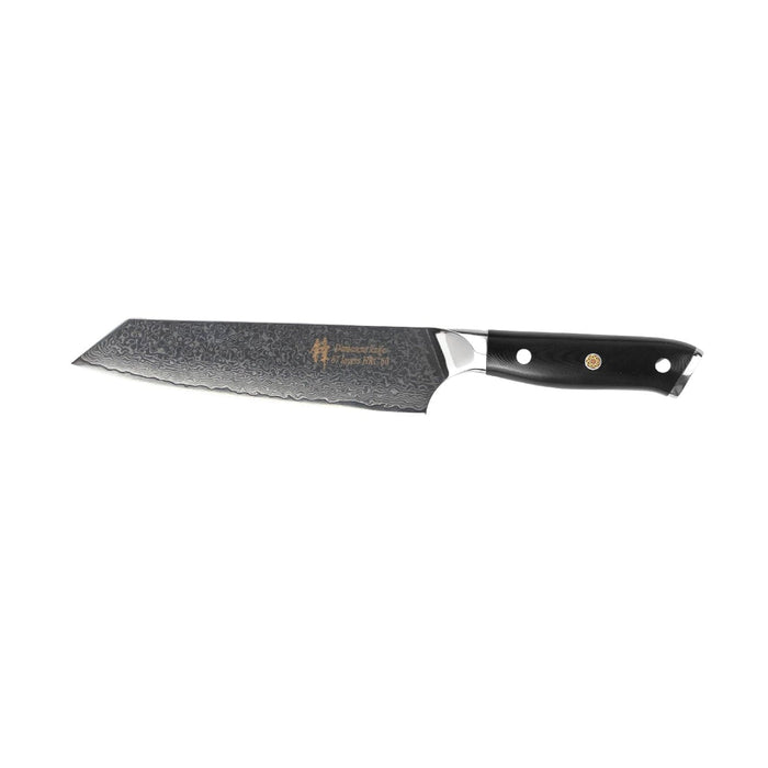 Nakiri Knife (7in) Damascus Steel Blade – black fibreglass handle