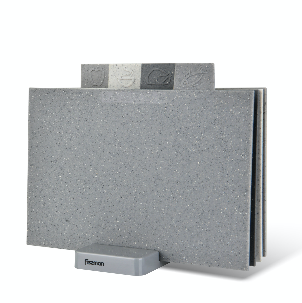 Index Chopping Board 4 piece set with stand - Green Shop Online