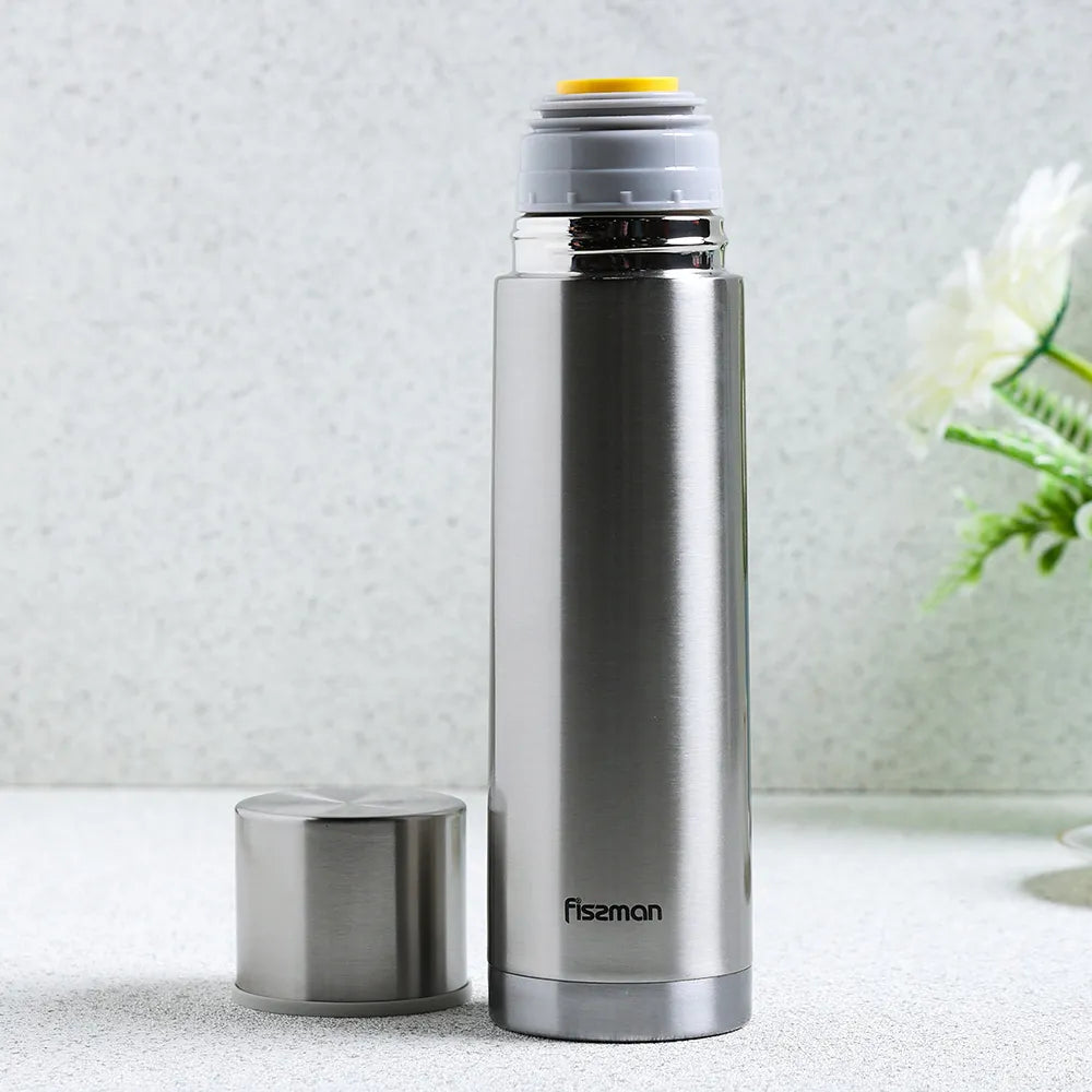 Double Wall Vacuum Bottle 500ml Stainless Steel - Green Shop Online