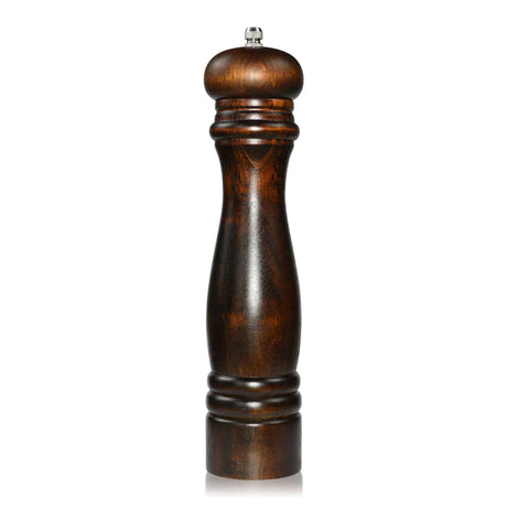 Pepper mill 25 x 6cm wooden body with zinc alloy grinder - Green Shop Online
