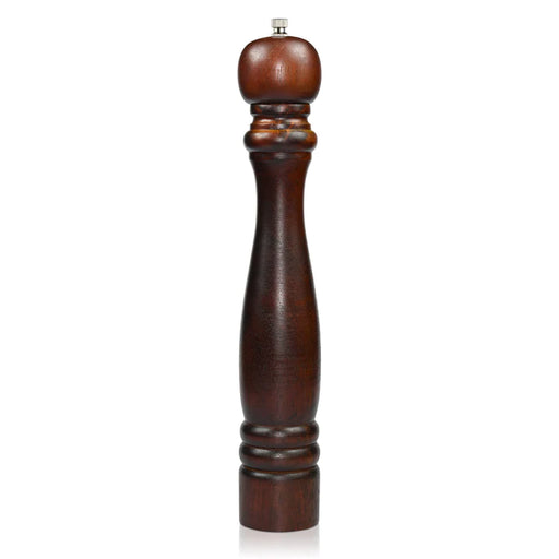 Pepper mill 35 x 6cm wooden body with zinc alloy grinder