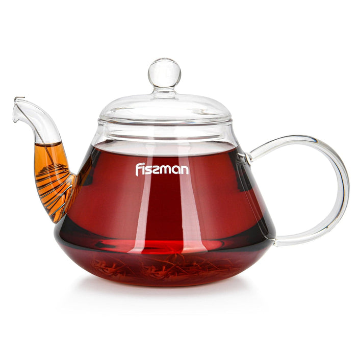 Tea pot 800ml with steel infuser heat resistant glass