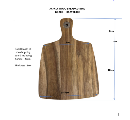 Acacia Wood Bread Cutting Board - Pack of 10