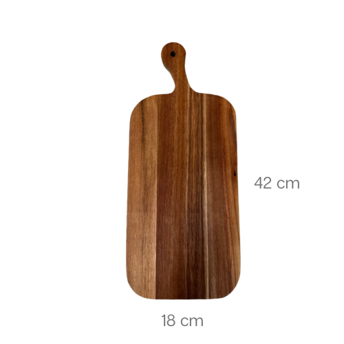 Acacia Wood Cutting Board With Handle - Pack of 10