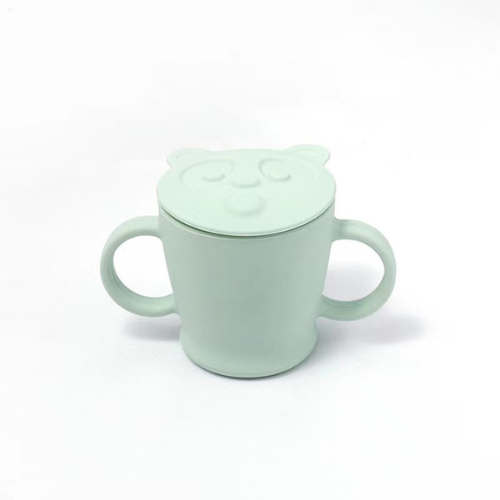 Baby Training Cup - Silicone with Lid - 140ml - Green Shop Online