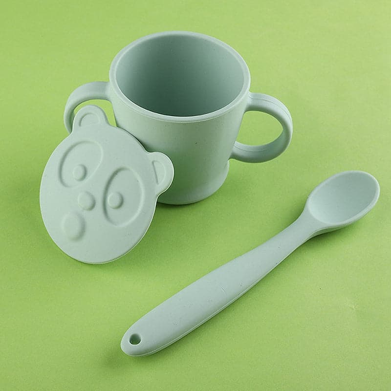 Baby Training Cup - Silicone with Lid - 140ml - Green Shop Online