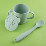 Baby Training Cup - Silicone with Lid - 140ml - Green Shop Online