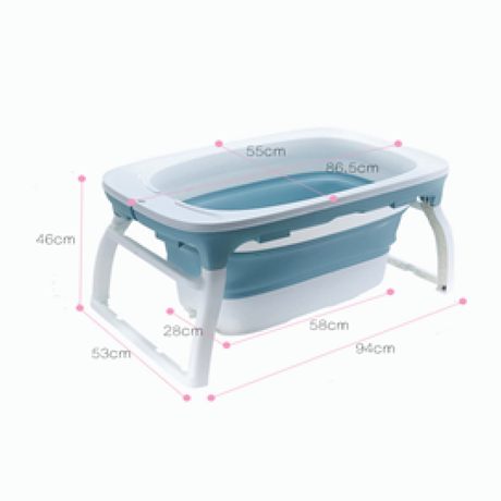 Kids Foldable Bath Tub - Medium 86 x 55 x 46 - Green Shop Online
