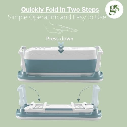 Adult Foldable Bath Tub - Medium 138 x 62 x 52 - Green Shop Online