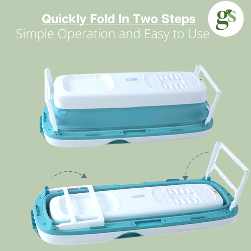 Adult Foldable Bath Tub - XXL 158 x 60 x 53 - Green Shop Online