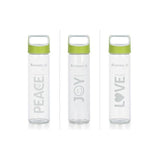 3 Pack of Glass Sports Bottle - 591ml - Green Shop Online