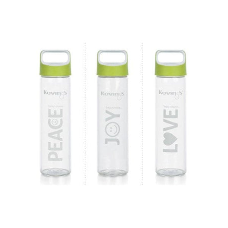 3 Pack of Glass Sports Bottle - 591ml - Green Shop Online