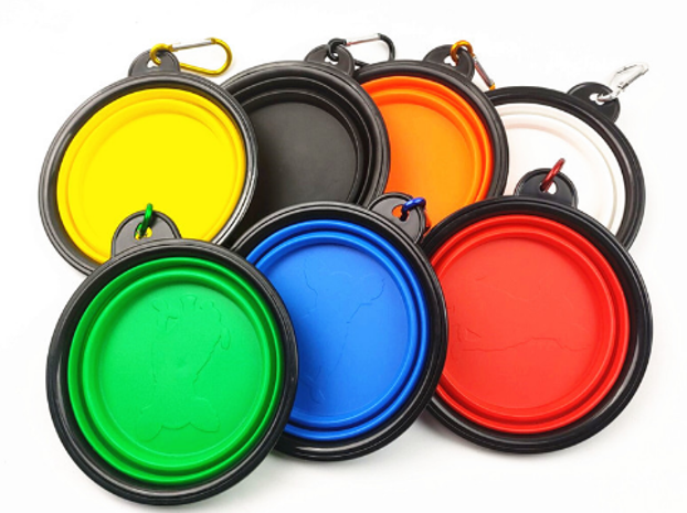 Pet Foldable & Portable Travel Bowl - 350ml - Green Shop Online