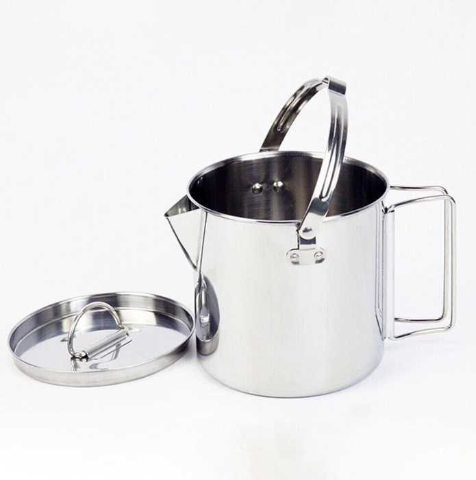 Stainless Steel Camping Kettle - 1.2L Capacity