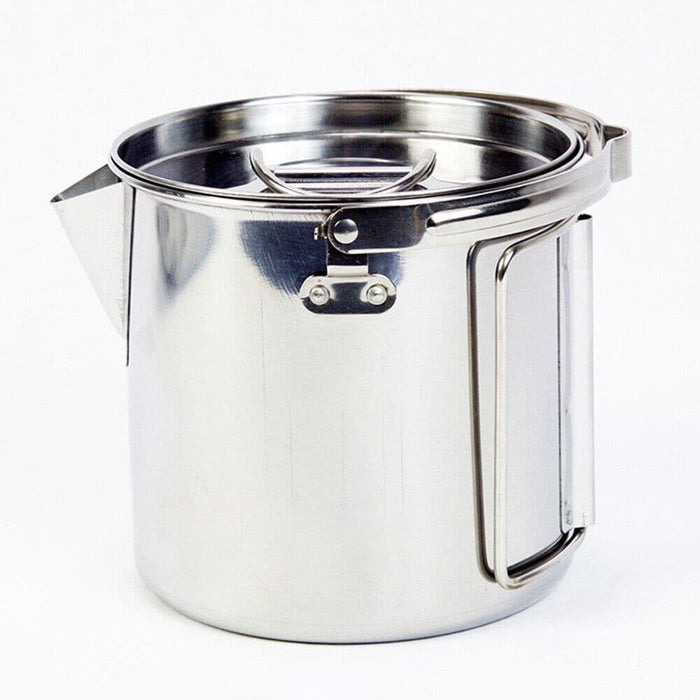 Stainless Steel Camping Kettle - 1.2L Capacity