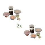 Reusable Silicone Bowl Covers - 6 x piece Twin set total 12pc - Green Shop Online