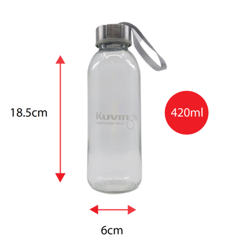 24 x 420ml Cafe Series Glass Bottles - Green Shop Online