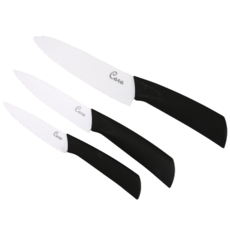 3 Piece Cara Ceramic Knife Set - Green Shop Online