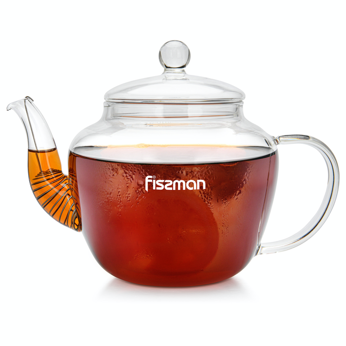 Tea pot 1000ml with Steel Infuser Heheat Resistant Glass