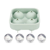 Silicone Ice Ball Moulds - 4 Slot - Green Shop Online