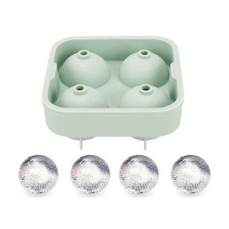 Silicone Ice Ball Moulds - 4 Slot - Green Shop Online