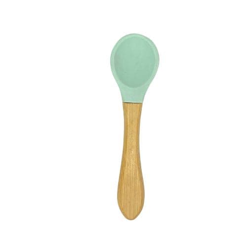 Silicone & Bamboo Baby Spoon