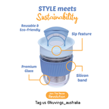 Small Reusable Tea Strainer Cup - 360ml - Green Shop Online