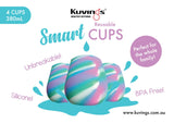 Reusable Silicone Smart Cups 4 pack - Green Blend - Green Shop Online