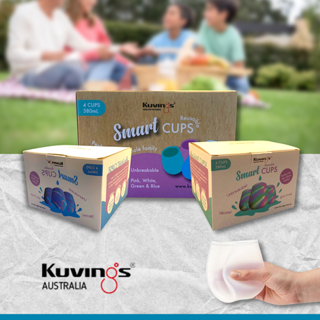 Reusable Silicone Smart Cup - All Colours - Green Shop Online