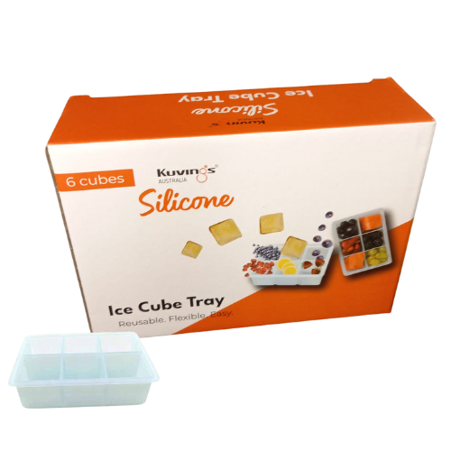 Silicone Ice Trays - 6 cube - Green Shop Online