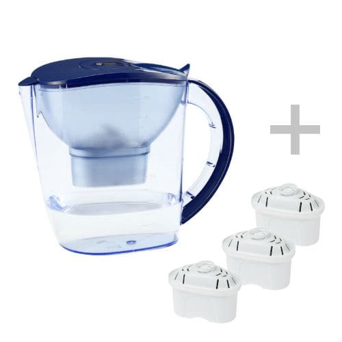Alkaline Water Filter Pitcher with Infuser, Glass Pitcher with Lid 1.5L | 9.5 PH Alkaline Filters | Tea Pitcher | Borosilicate Glass | Infuser