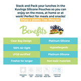 Reusable Silicone Food Pouches - 500ML - Green Shop Online