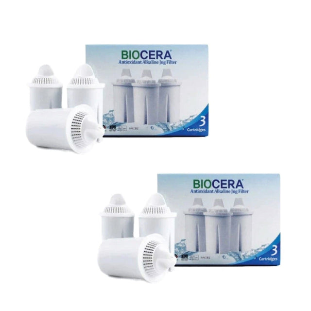 Biocera Antioxidant Alkaline Water Jug - Filter Set of 2 Total of 6 filters - Green Shop Online
