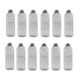 1 Litre Cafe Series Glass - 12 Bottles - Green Shop Online