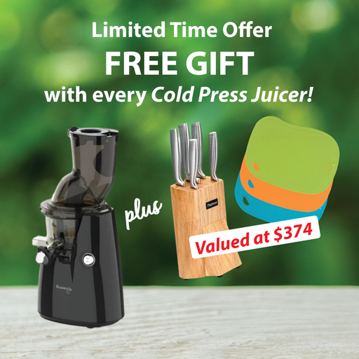 E8000 Professional Cold Press Juicer with Free Knives & Board Set