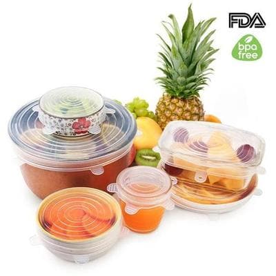 Reusable Silicone Bowl Covers - 6 piece