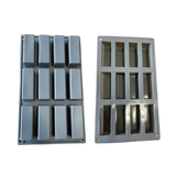 Silicone Bar Baking Pan 12 Cavities - Grey - Green Shop Online