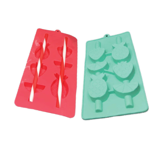 Tropical Silicone Fruit Straw Ice Maker - Green Shop Online
