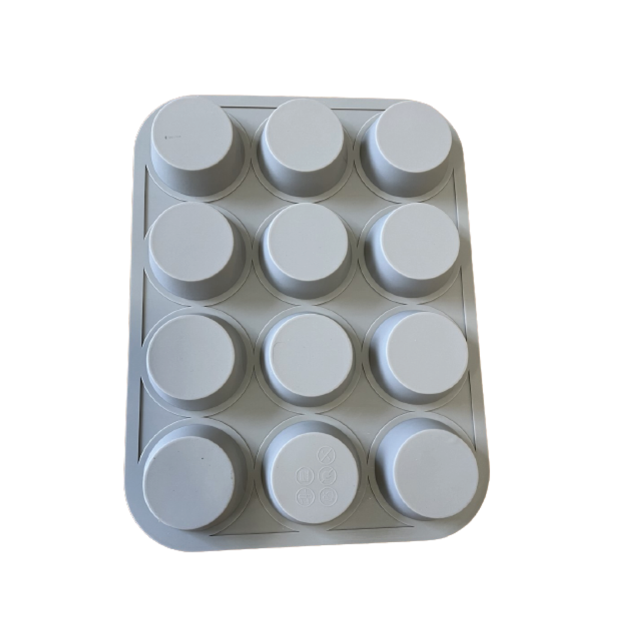 Silicone Muffin Pan - 12 Cup - Grey - Green Shop Online