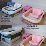 Kids Foldable Bath Tub - Deep Regular 80 x 58 x 44cm - Green Shop Online