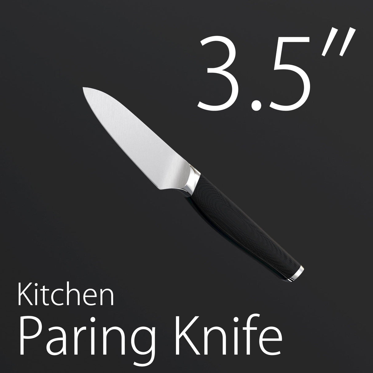 Paring Knife Cerasteel blade – black handle 3.5in - Pack of 10 - Green Shop Online