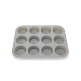 Silicone Muffin Pan - 12 Cup - Grey - Green Shop Online