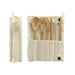 Bamboo Reusable Roll up Cutlery Set - 7 piece