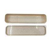 Wheat Straw Box Plus 3 Straight Reusable Glass Straws And 3 Cleaning Brushes - Green Shop Online