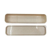 Wheat Straw Box Plus 3 Reusable Straight Glass Straws And 3 Cleaning Brushes - Green Shop Online