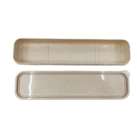 Wheat Straw Box Plus 3 Reusable Straight Glass Straws And 3 Cleaning Brushes - Green Shop Online